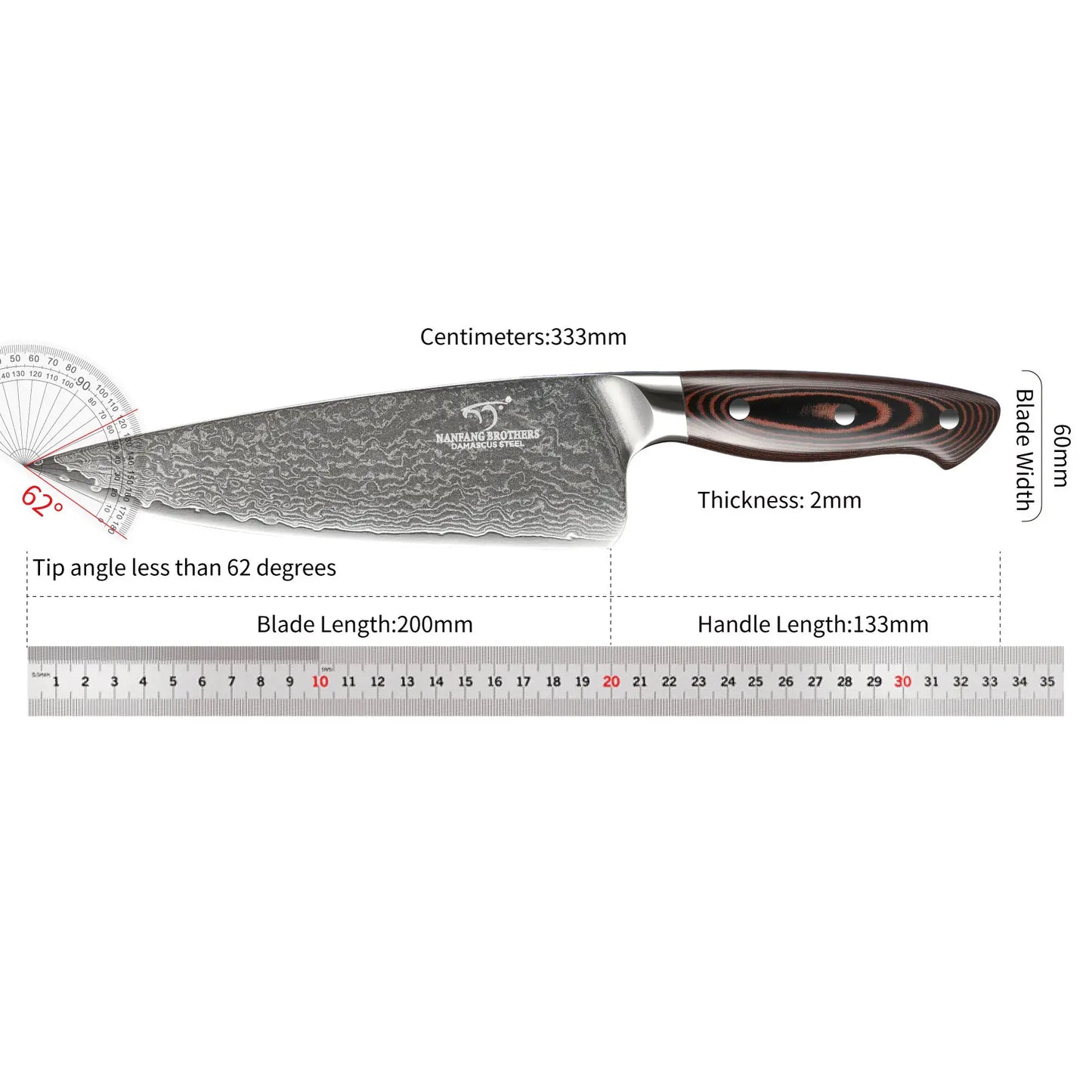 8 Inch Damascus Kitchen Chef Knife
