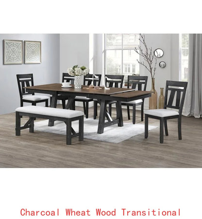 6pc Extendable Dining Table Set