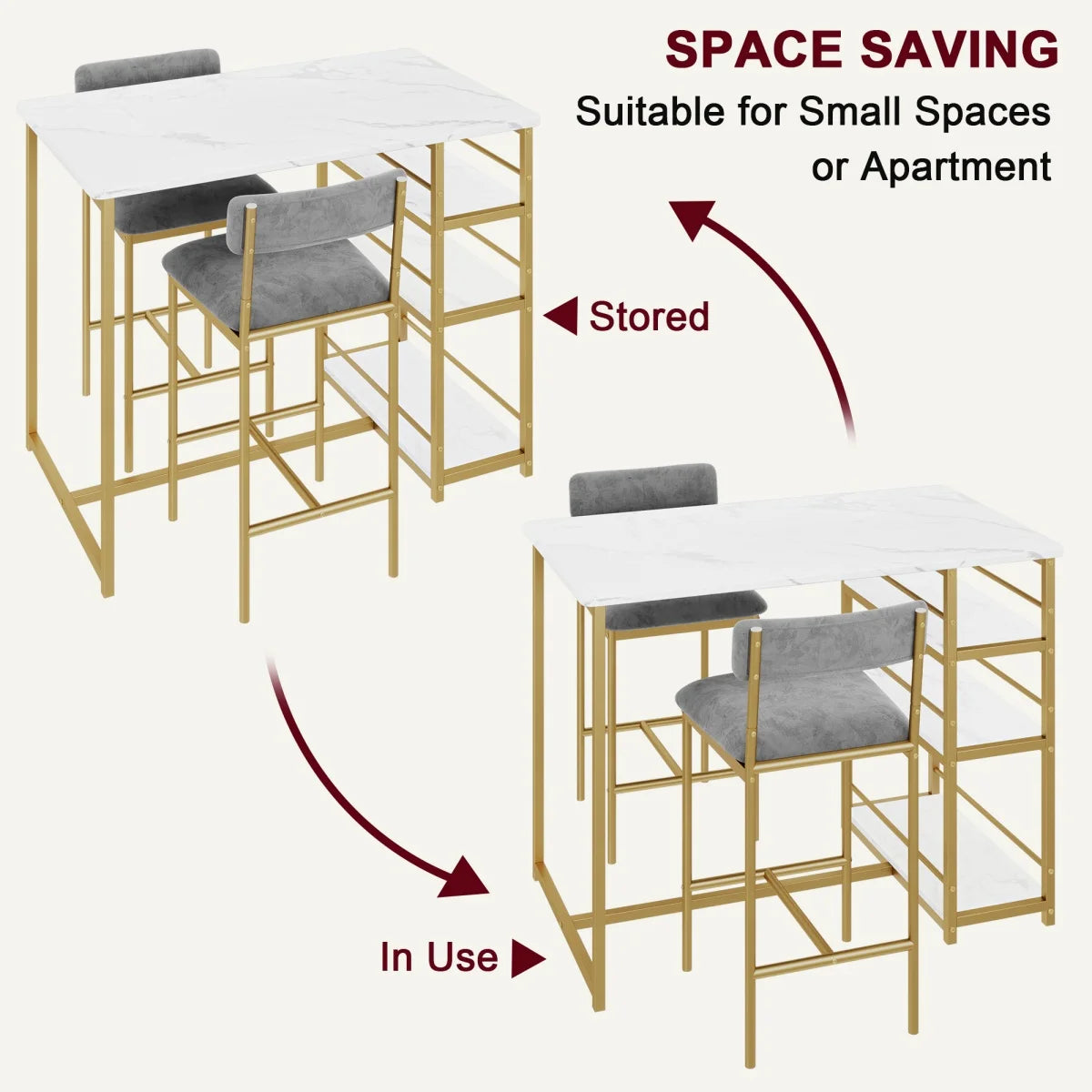 2-Person Dining Table Set