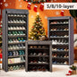 5/8 layer shoe cabinet storage rack with fabric cover