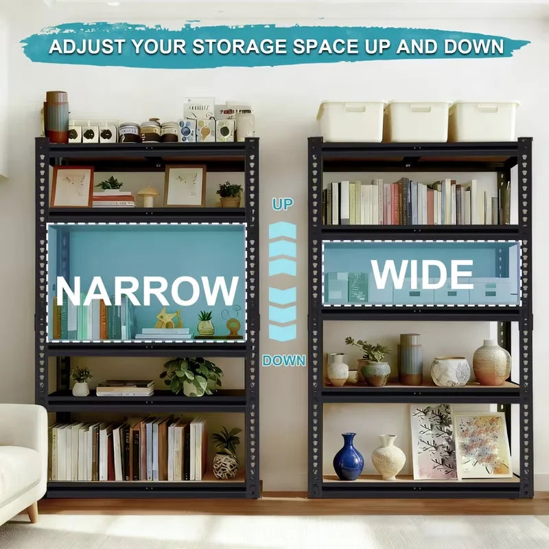 5 Layer 2000LB Heavy Duty Storage Rack Adjustable Metal Shelving