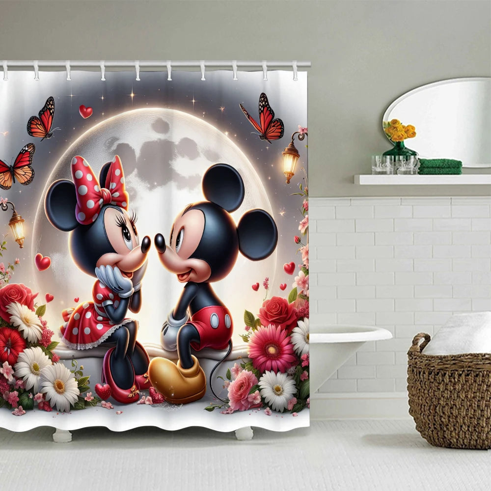Mickey Mouse Bathroom Four-piece Set -  Waterproof Shower Curtain