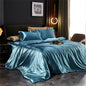 Solid Silk Bedding Set with Duvet Cover