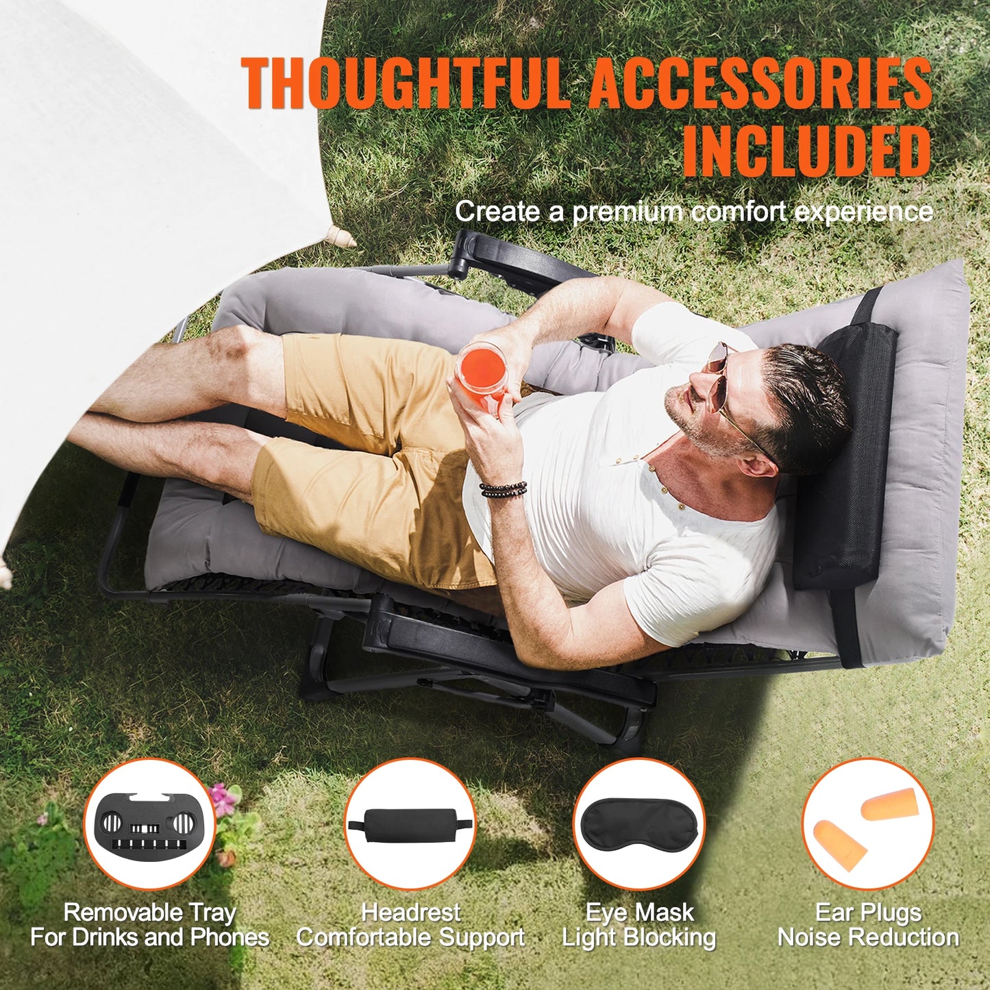 Zero Gravity Recliner Lounge Adjustable Chair