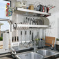 3-Tier Adjustable Stainless Steel Over-Sink Dish Drying Rackover-sink
