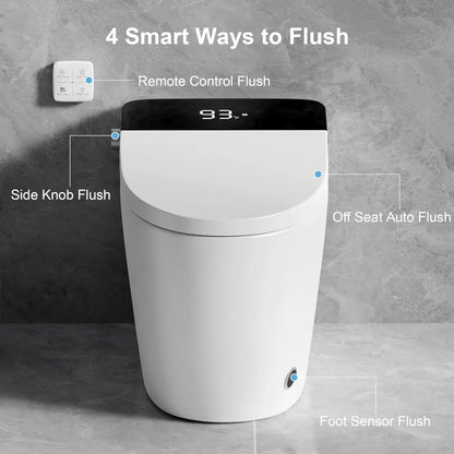Toilet with Elongated Heated Seat, Auto Flush