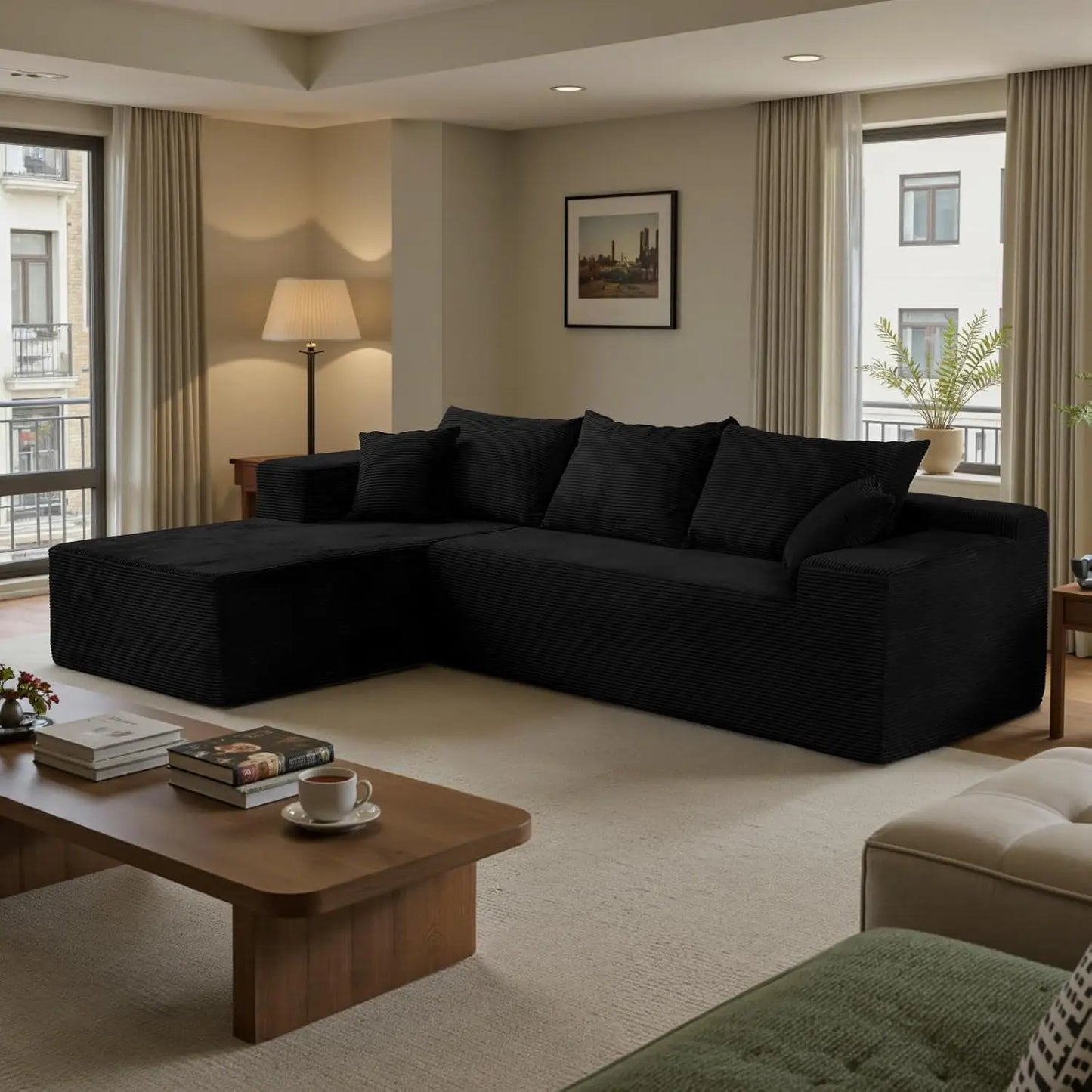 L-Shape Sectional Sofa with Chaise