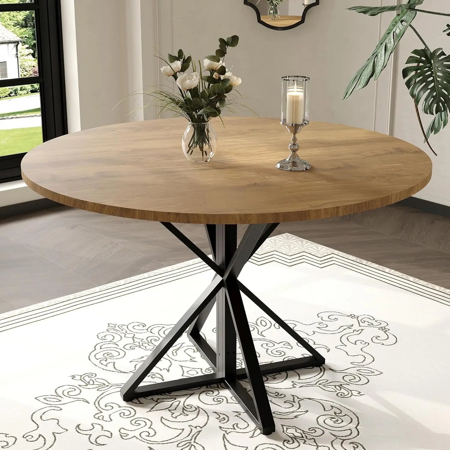 47" Round Dining Table for 4