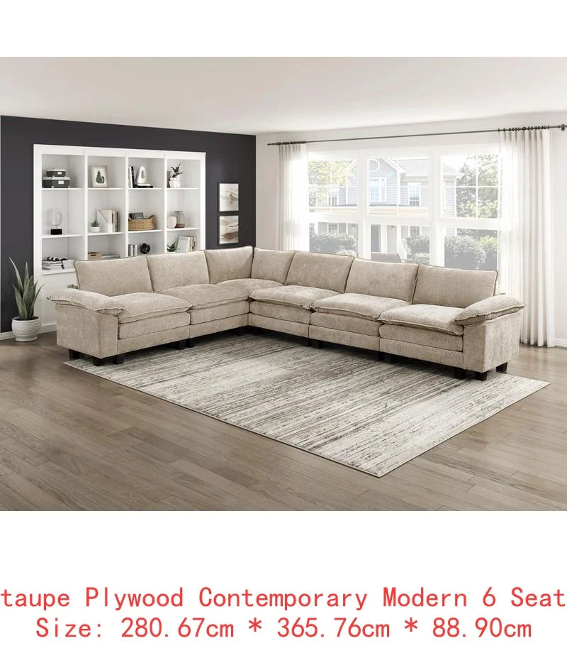 6-Piece Modular Sectional Sofa Set