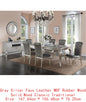 Glass Dining Table & 6 Tufted Side Chairs
