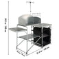 Camping Outdoor Kitchen Table Cabinet Foldable Folding Cooking Storage Rack Aluminum Alloy Bracket for BBQ Picnic